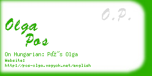 olga pos business card